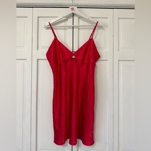 Vintage Morgan Taylor Red Spaghetti Strap Slip Dress Lingerie Inspired Medium